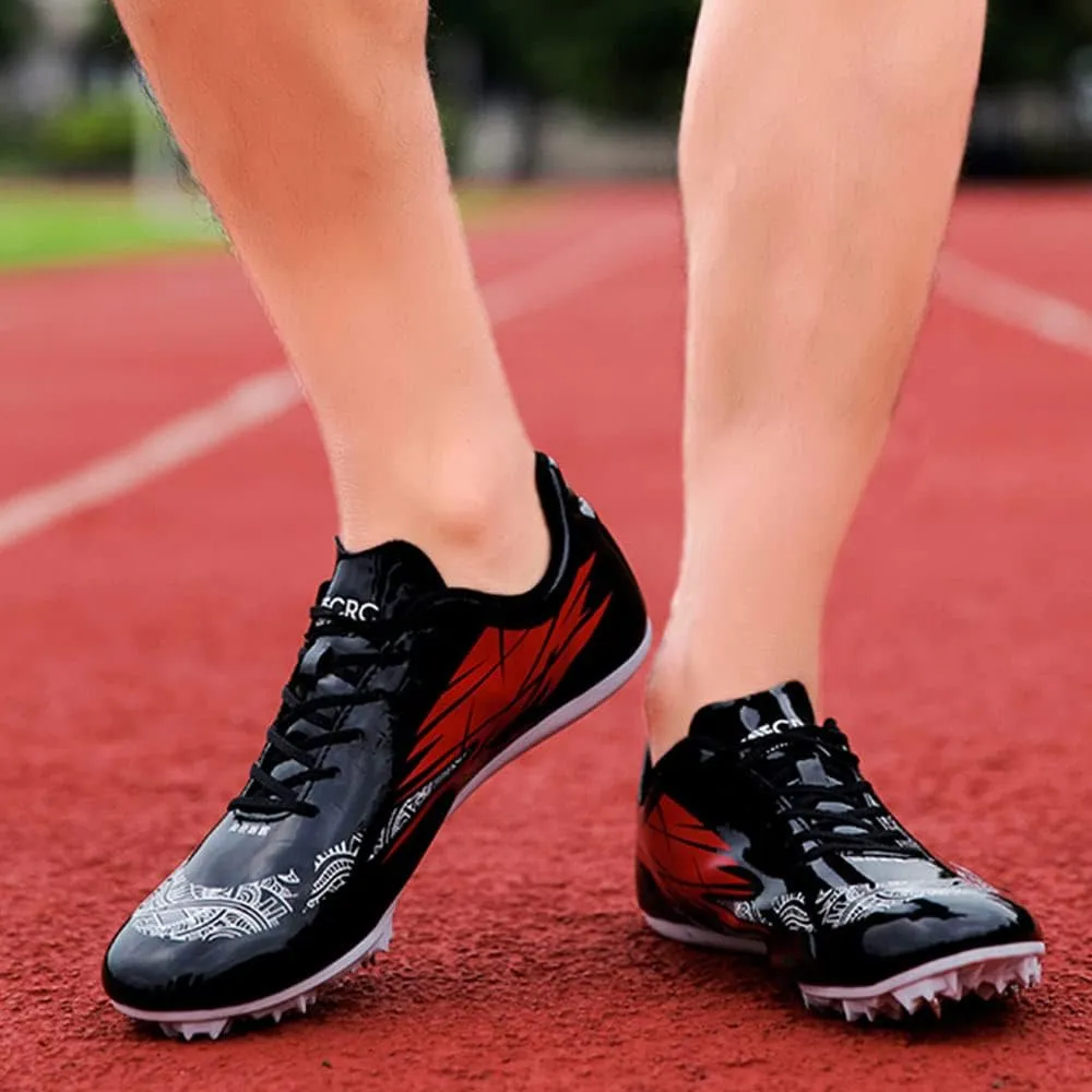 Maylrvjv Men's Track and Field Shoes Breathable Comfortable Track Spikes Racing Jumping Sprint Running Sneakers