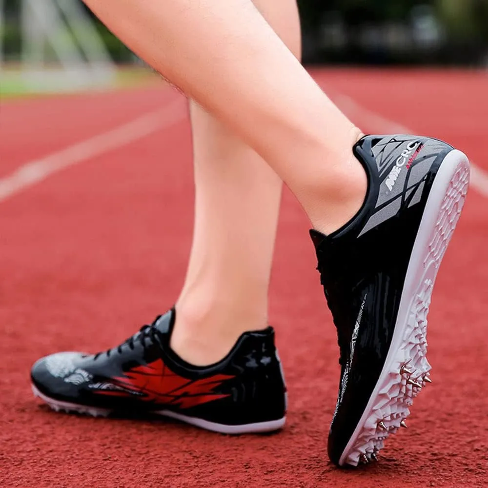 Maylrvjv Men's Track and Field Shoes Breathable Comfortable Track Spikes Racing Jumping Sprint Running Sneakers
