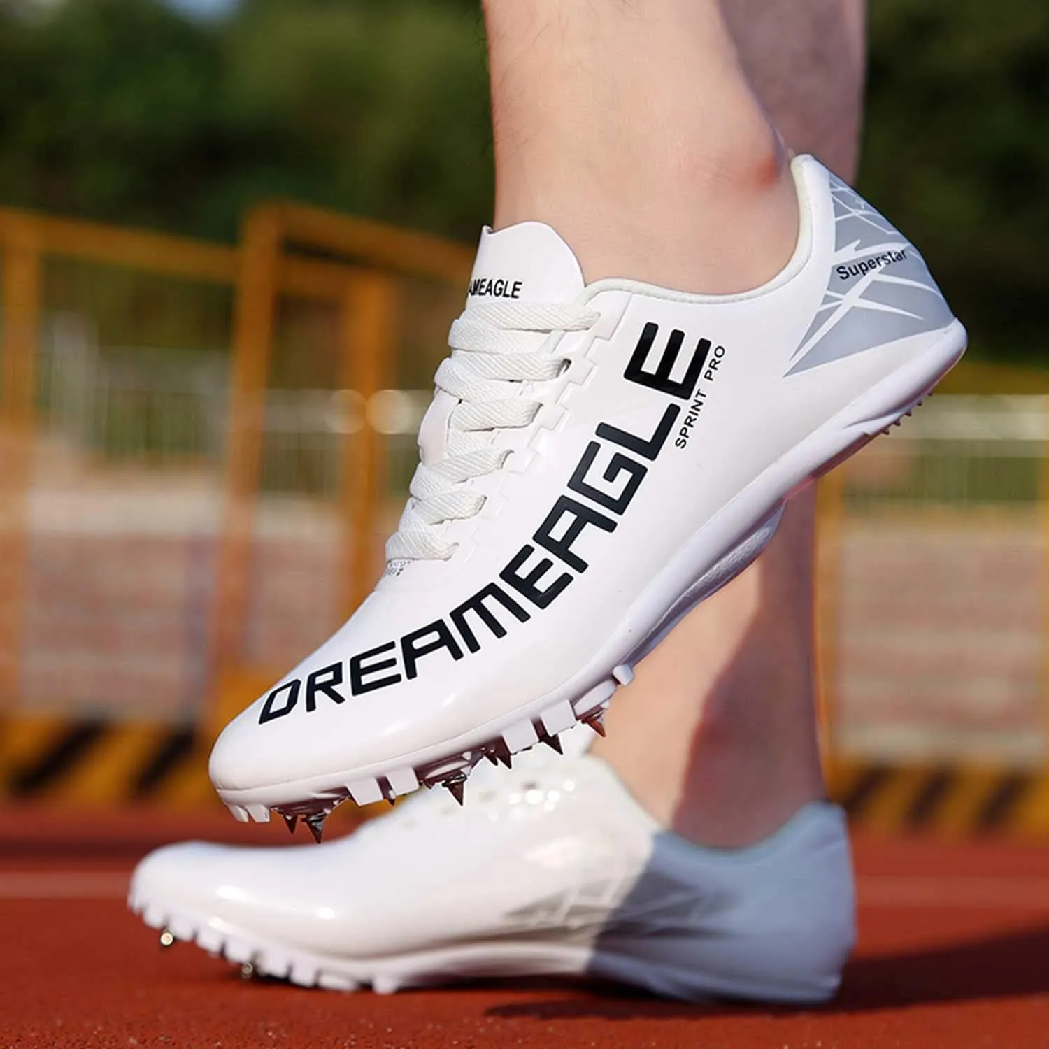 Maylrvjv Men's Women's Track and Field Shoes Racing Jumping Sprint Sneakers Professional Running Spikes Athletic Shoes