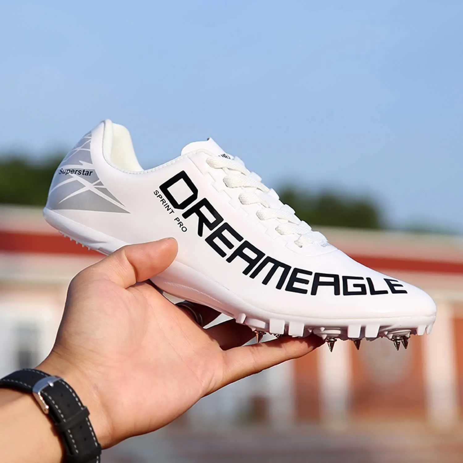 Maylrvjv Men's Women's Track and Field Shoes Racing Jumping Sprint Sneakers Professional Running Spikes Athletic Shoes
