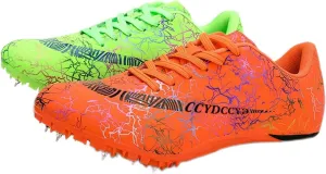 Maylrvjv Men's Women's Track and Field Shoes Racing Jumping Sprint Sneakers Professional Running Spikes Athletic Shoes