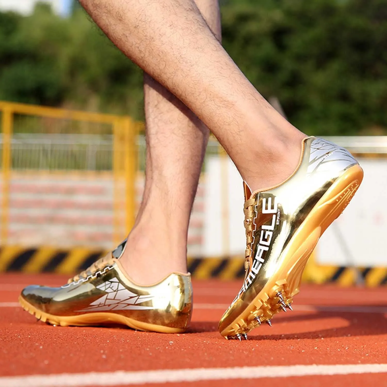 Maylrvjv Men's Women's Track and Field Shoes Racing Jumping Sprint Sneakers Professional Running Spikes Athletic Shoes