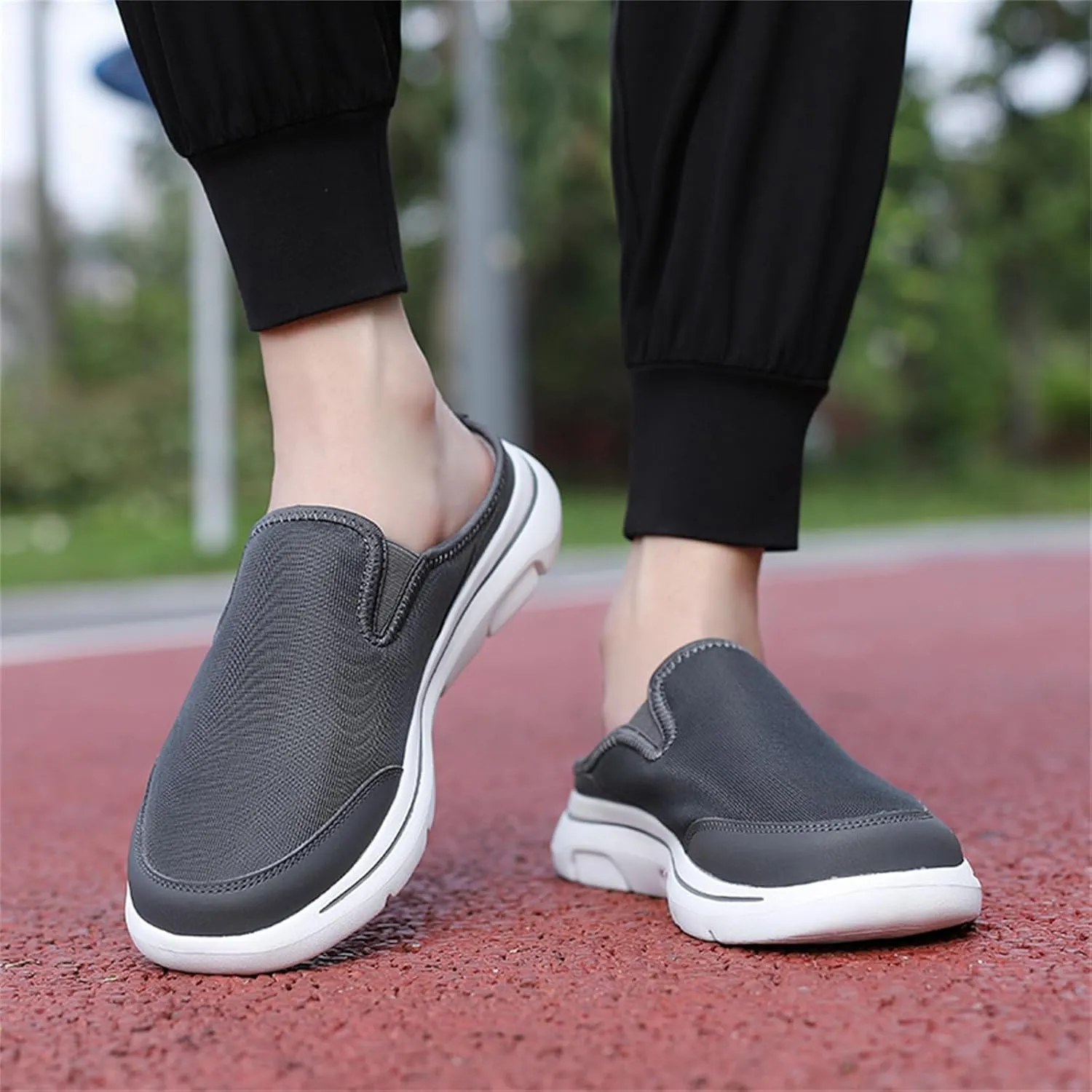 Meaboots Men's Comfortable Lined Fleece Arch Support Sports Sandals,Waterproof Platform Mesh Non-Slip Orthotic Slippers