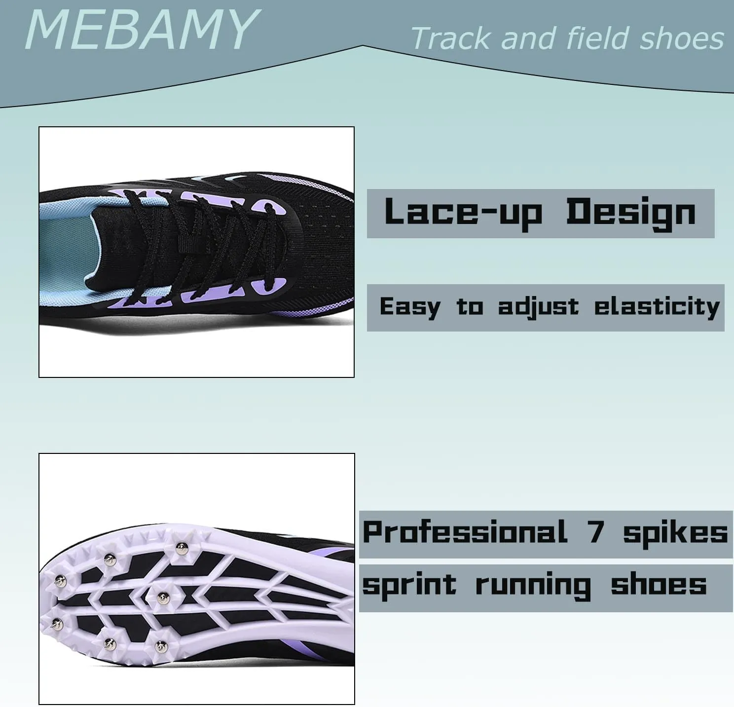 MEBAMY Mens Womens Track and Field Shoes Sprint Sport Sneakers Mesh Breathable Professional Running Nail Spikes Shoes for Boys Girls,Pink