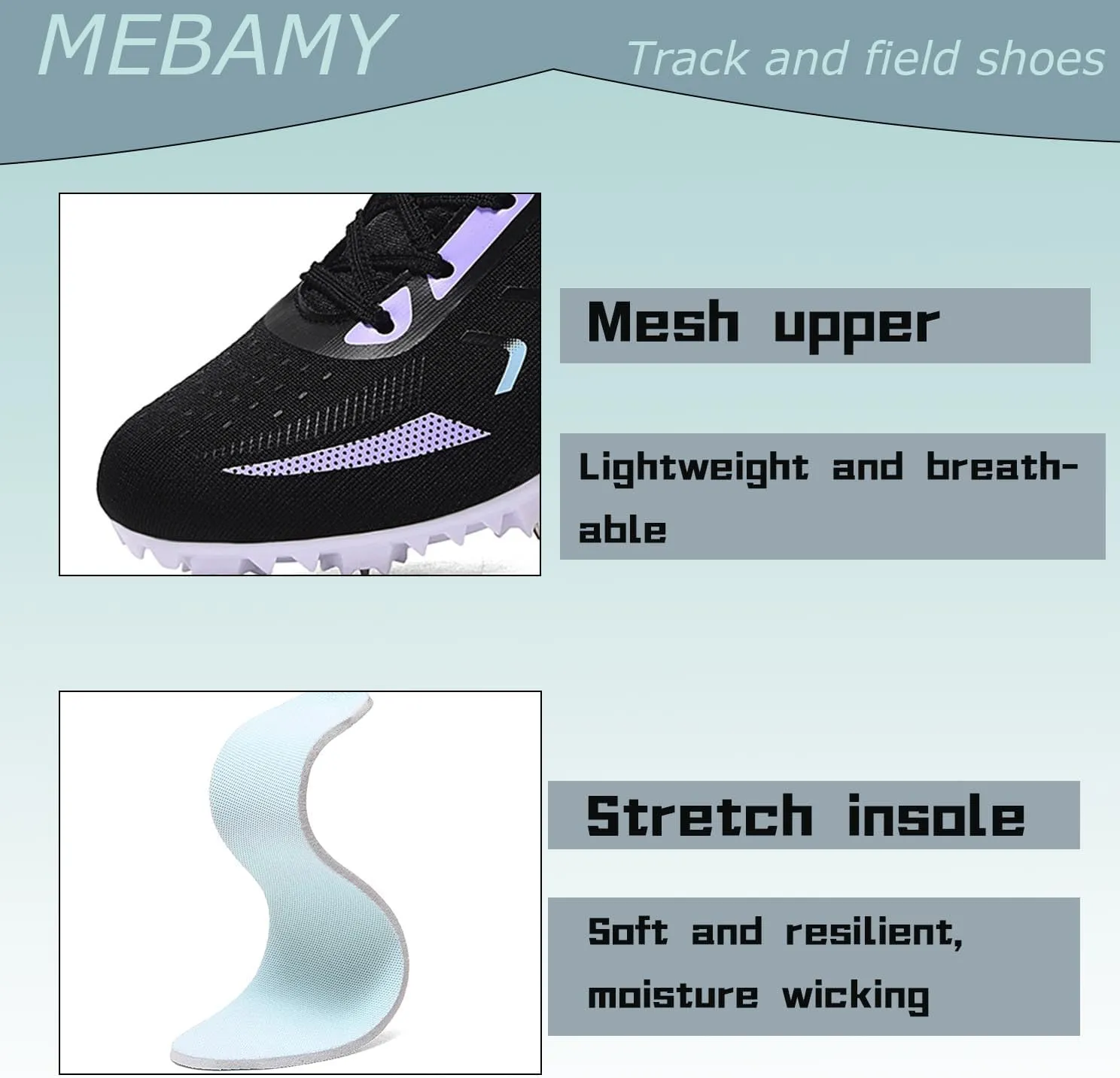 MEBAMY Mens Womens Track and Field Shoes Sprint Sport Sneakers Mesh Breathable Professional Running Nail Spikes Shoes for Boys Girls,Pink