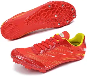 MEBAMY Track and Field Spike Shoes Breathable Lightweight Running Training Sneakers Anti-Slip Track Race Athletics Shoes