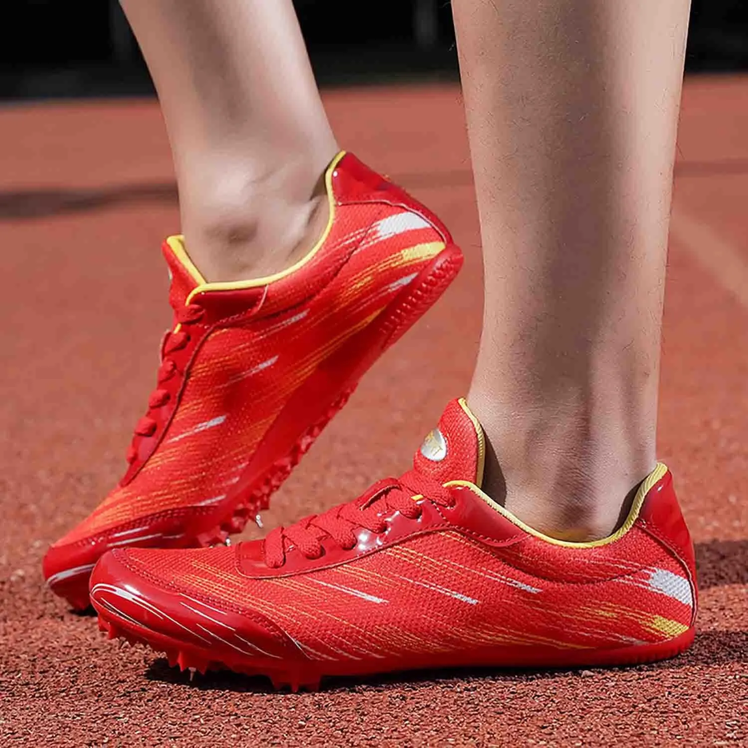 MEBAMY Track and Field Spike Shoes Breathable Lightweight Running Training Sneakers Anti-Slip Track Race Athletics Shoes