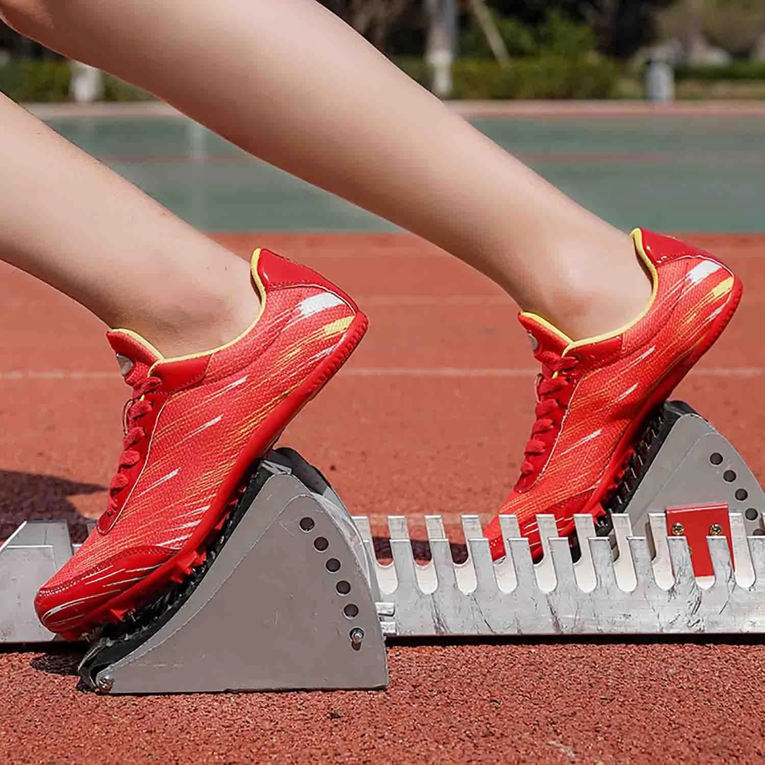 MEBAMY Track and Field Spike Shoes Breathable Lightweight Running Training Sneakers Anti-Slip Track Race Athletics Shoes