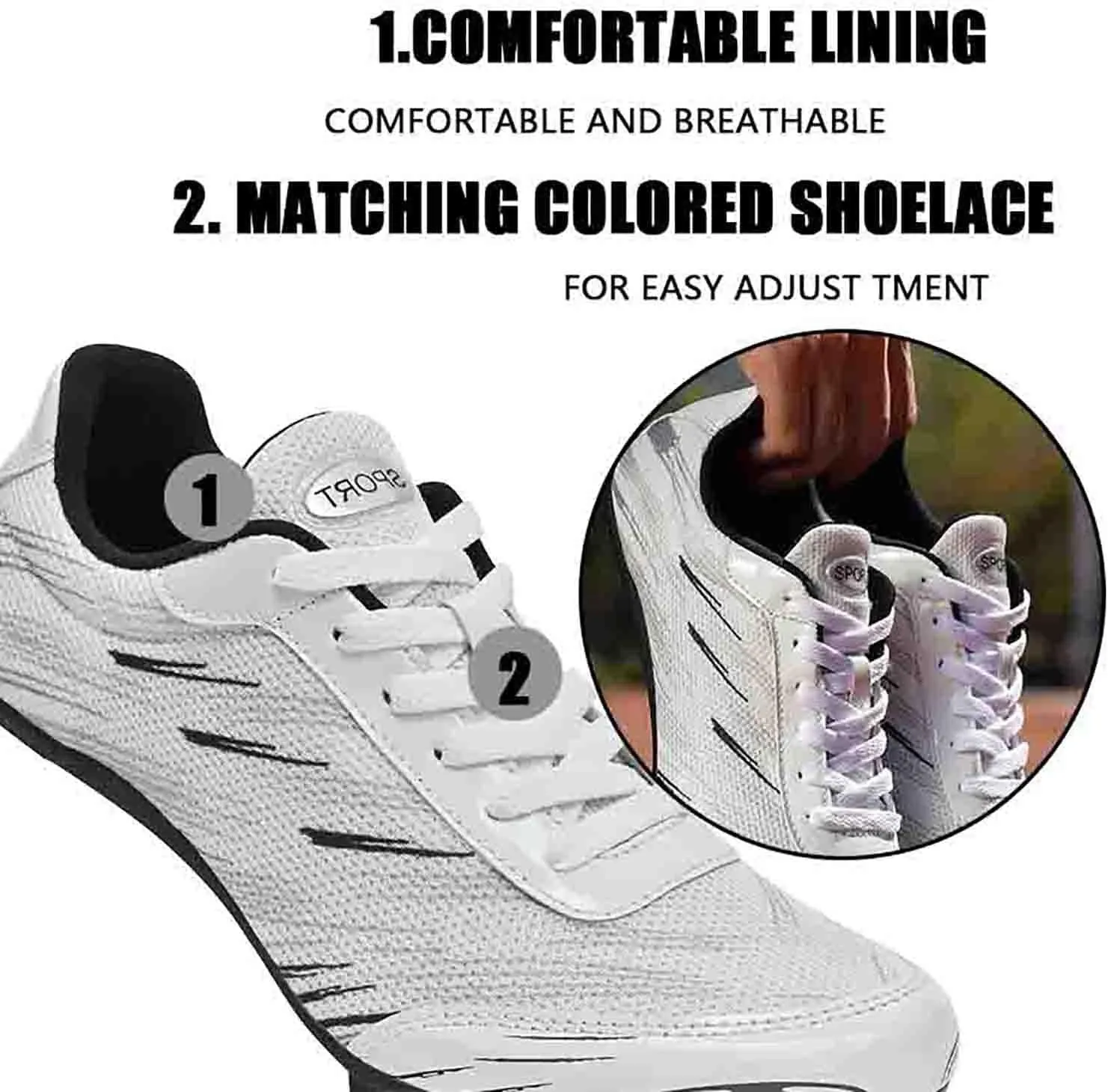 MEBAMY Track and Field Spike Shoes Breathable Lightweight Running Training Sneakers Anti-Slip Track Race Athletics Shoes