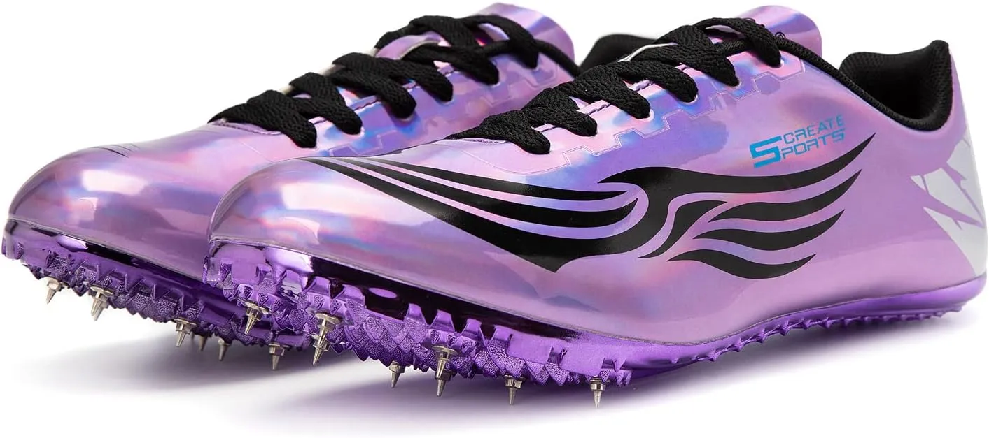 Men Women Kids Track and Field Shoes Professional Racing Running Sneakers Sprint Sport Shoes…