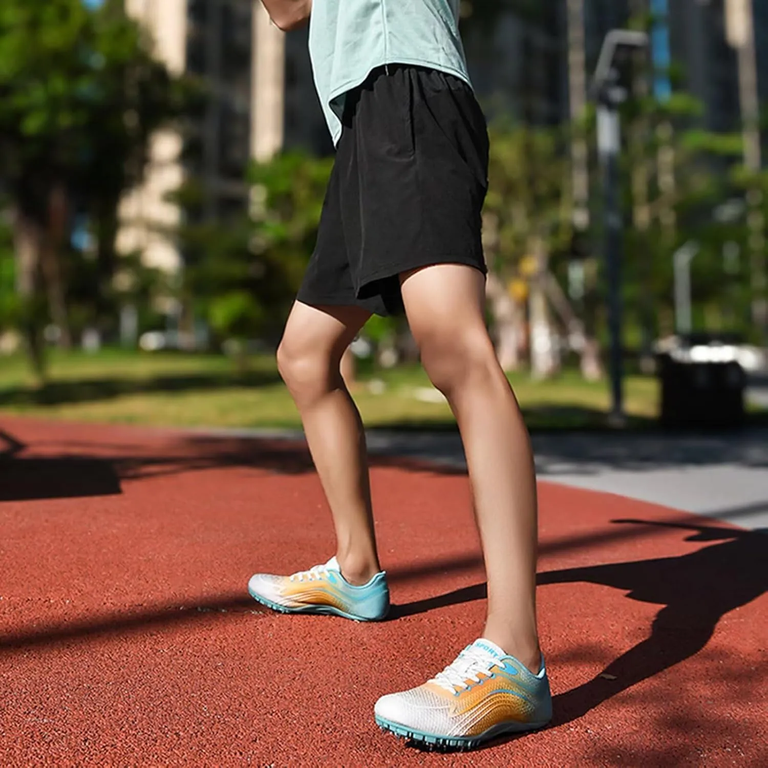 Men Women Track and Field Nail Shoes Athletic Running Sneakers 8 Spikes Youth Professional Training Competition Sprint Spikes Jumping Shoes