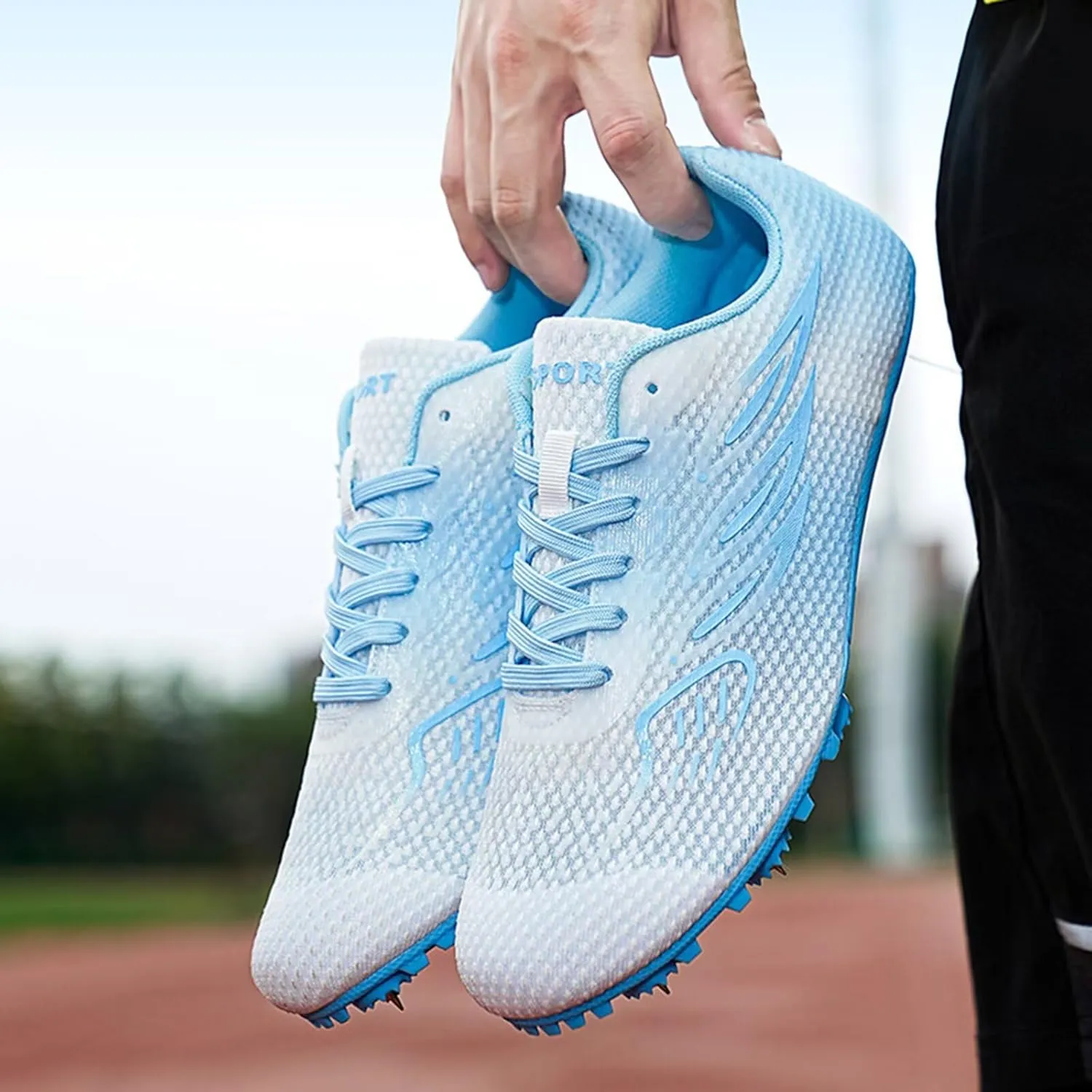 Men Women Track and Field Nail Shoes Teenagers Professional Training Racing Running Spikes Jumping Sneakers for Kids 100- to 400-Meter Races Sprinting Match