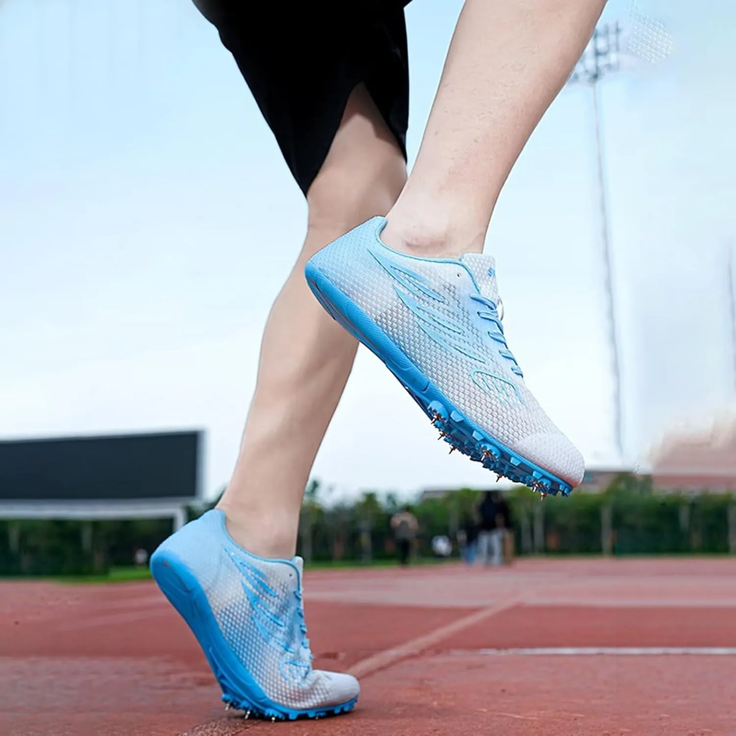 Men Women Track and Field Nail Shoes Teenagers Professional Training Racing Running Spikes Jumping Sneakers for Kids 100- to 400-Meter Races Sprinting Match