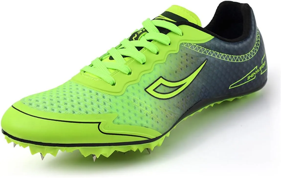 Men Women Track and Field Shoes, Spikes Race Jumping Sneakers Professional Running Nail Trainers