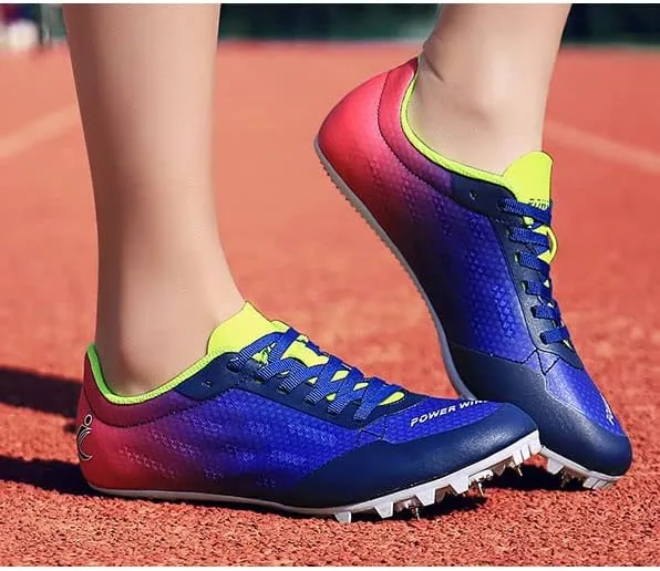 Men Women Track and Field Shoes Spikes Running Racing Trainers Fashion Sprinting Training Athletic Sneakers Boys Girls