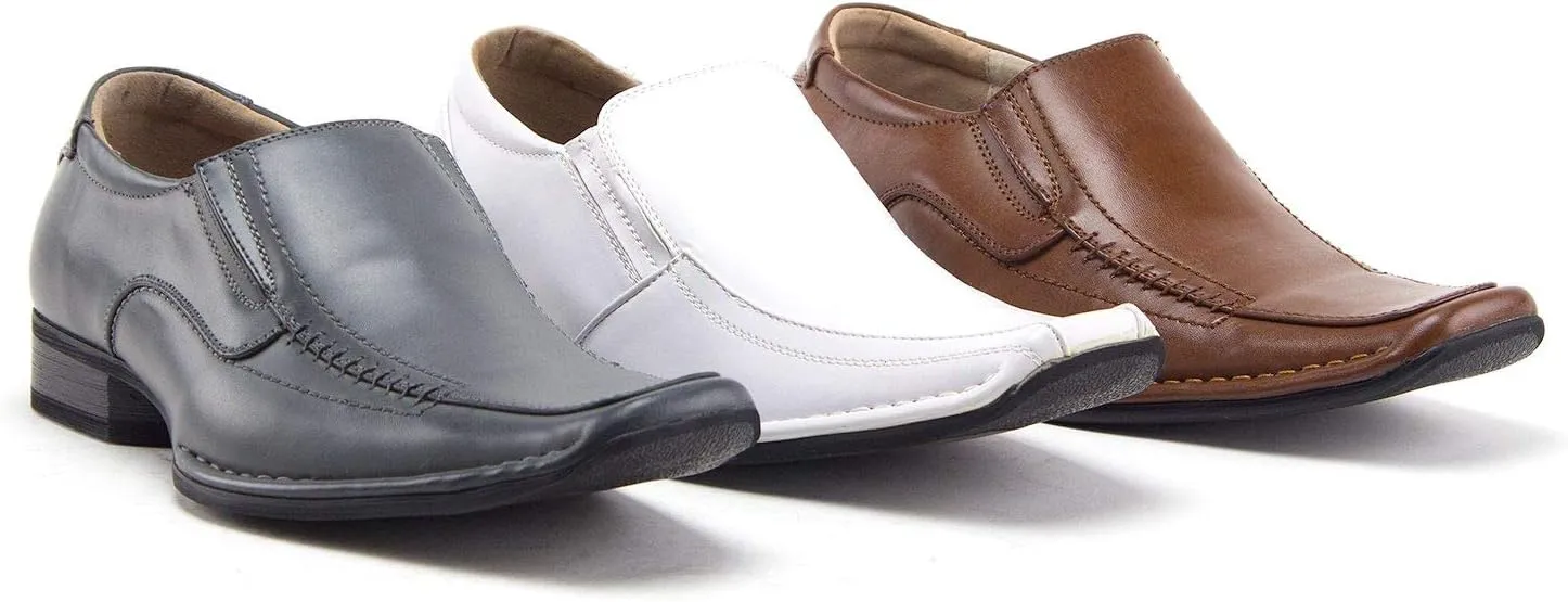 Men's 99344 Classic Square Toe Slip On Loafers Casual Dress Shoes