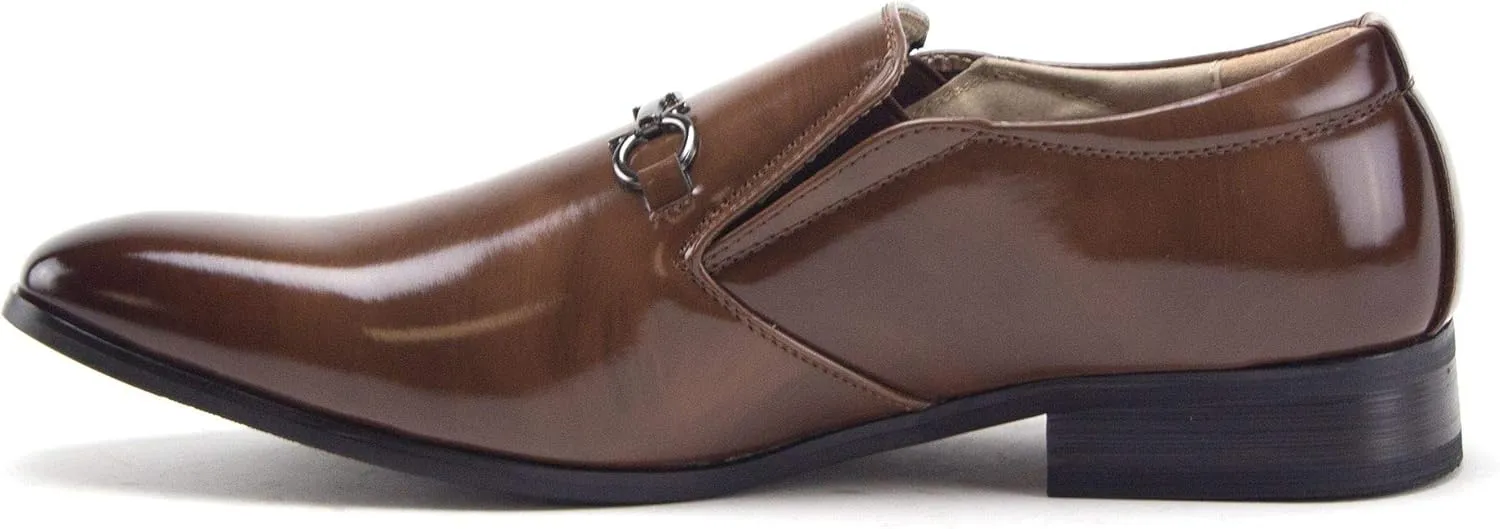 Men's 99344 Classic Square Toe Slip On Loafers Casual Dress Shoes