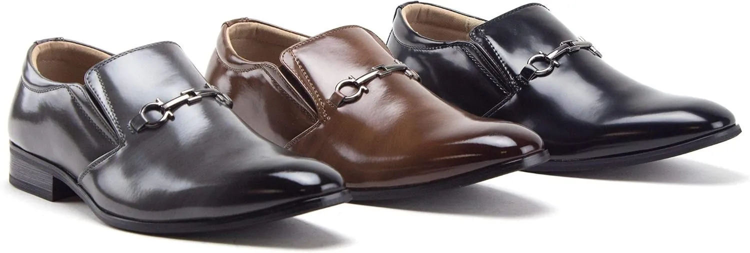 Men's 99344 Classic Square Toe Slip On Loafers Casual Dress Shoes