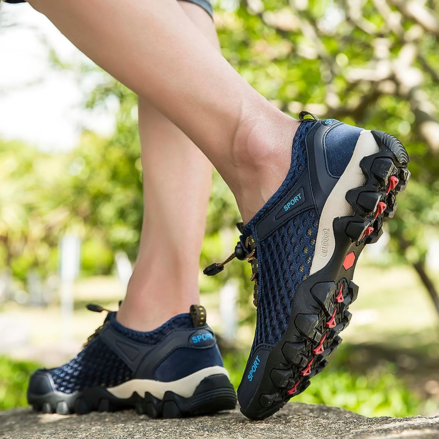Men's Casual Walking Sandals Non-slip Off-road Hiking Shoes Beach Swimming Fishing Quick Drying Water Shoes Men's Summer Sandals