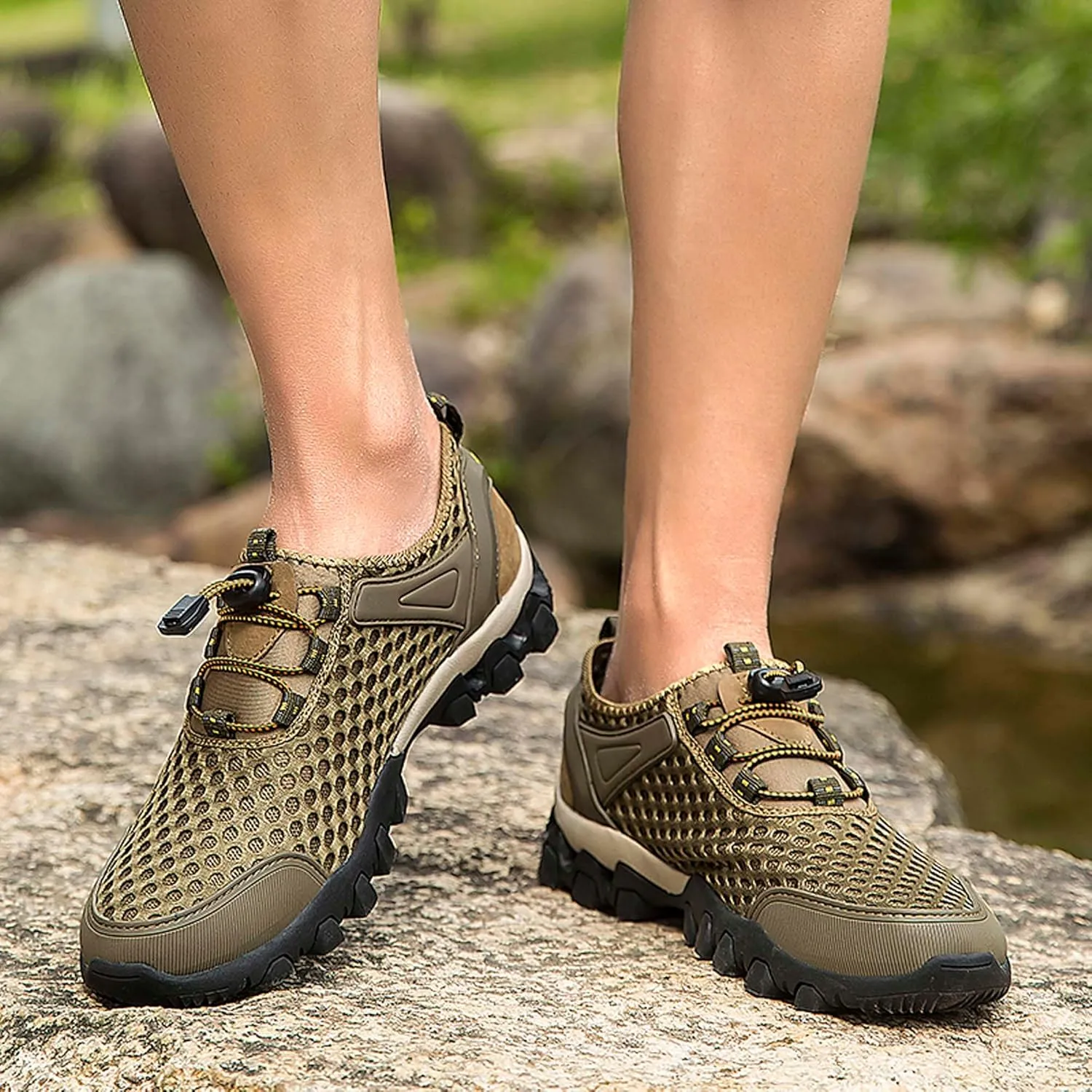 Men's Casual Walking Sandals Non-slip Off-road Hiking Shoes Beach Swimming Fishing Quick Drying Water Shoes Men's Summer Sandals