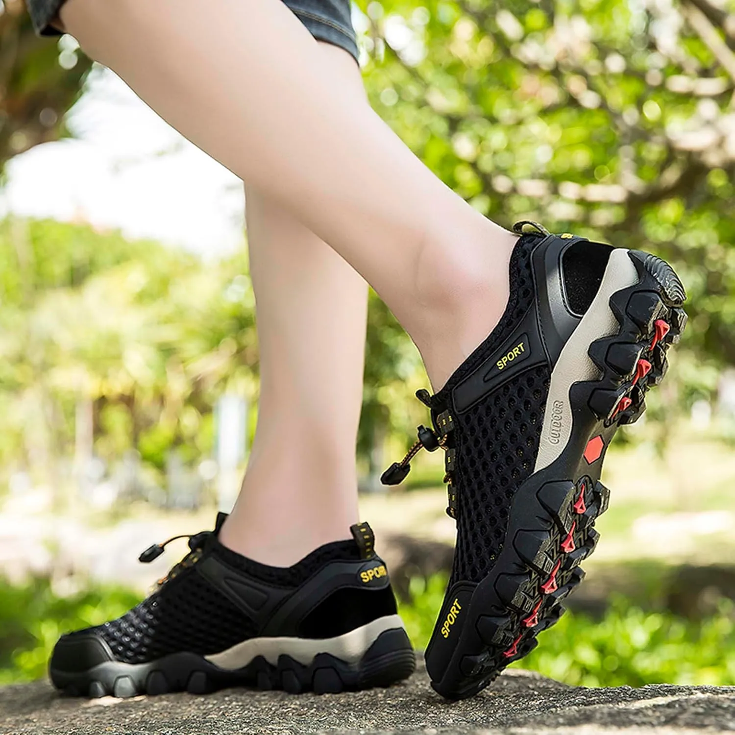 Men's Casual Walking Sandals Non-slip Off-road Hiking Shoes Beach Swimming Fishing Quick Drying Water Shoes Men's Summer Sandals