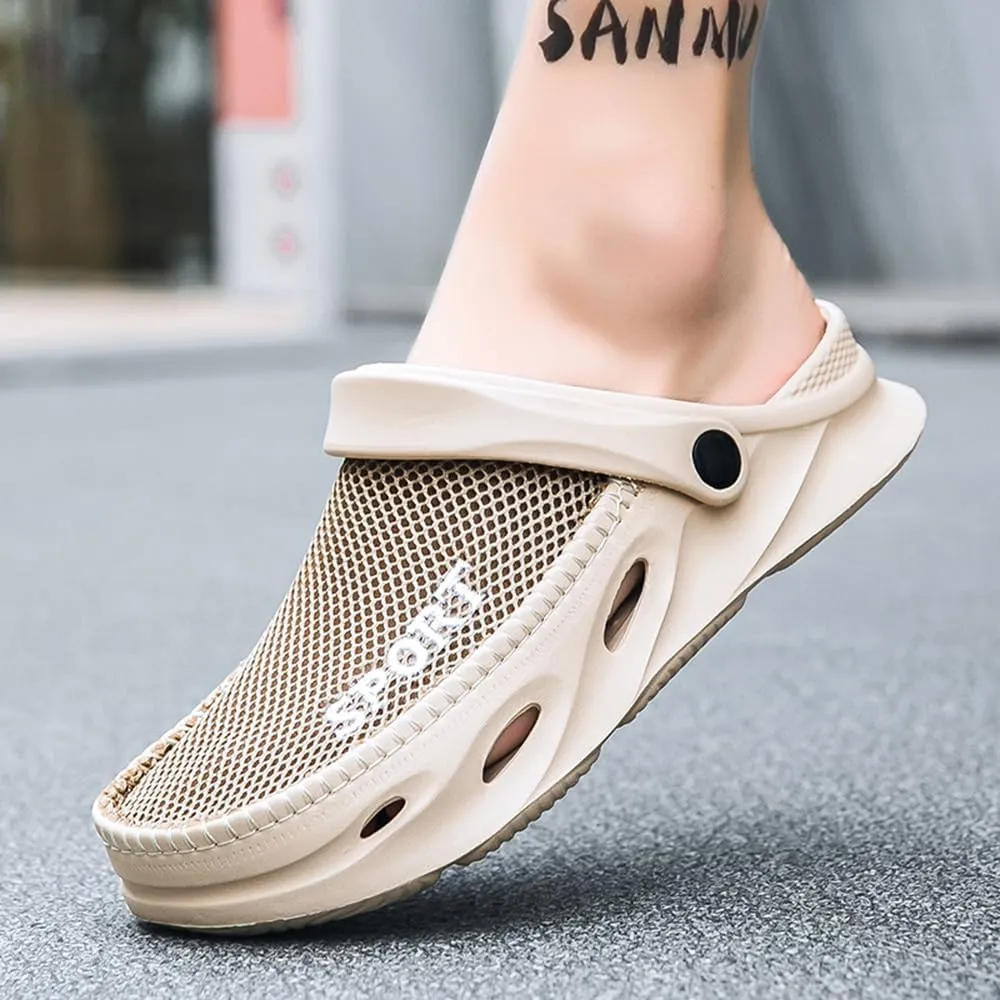 Men's Clogs Shoes Slippers Anti-Slip Beach Adjustable Back Strap Comfort Lightweight Quick Dry Sandals for Casual Outdoor