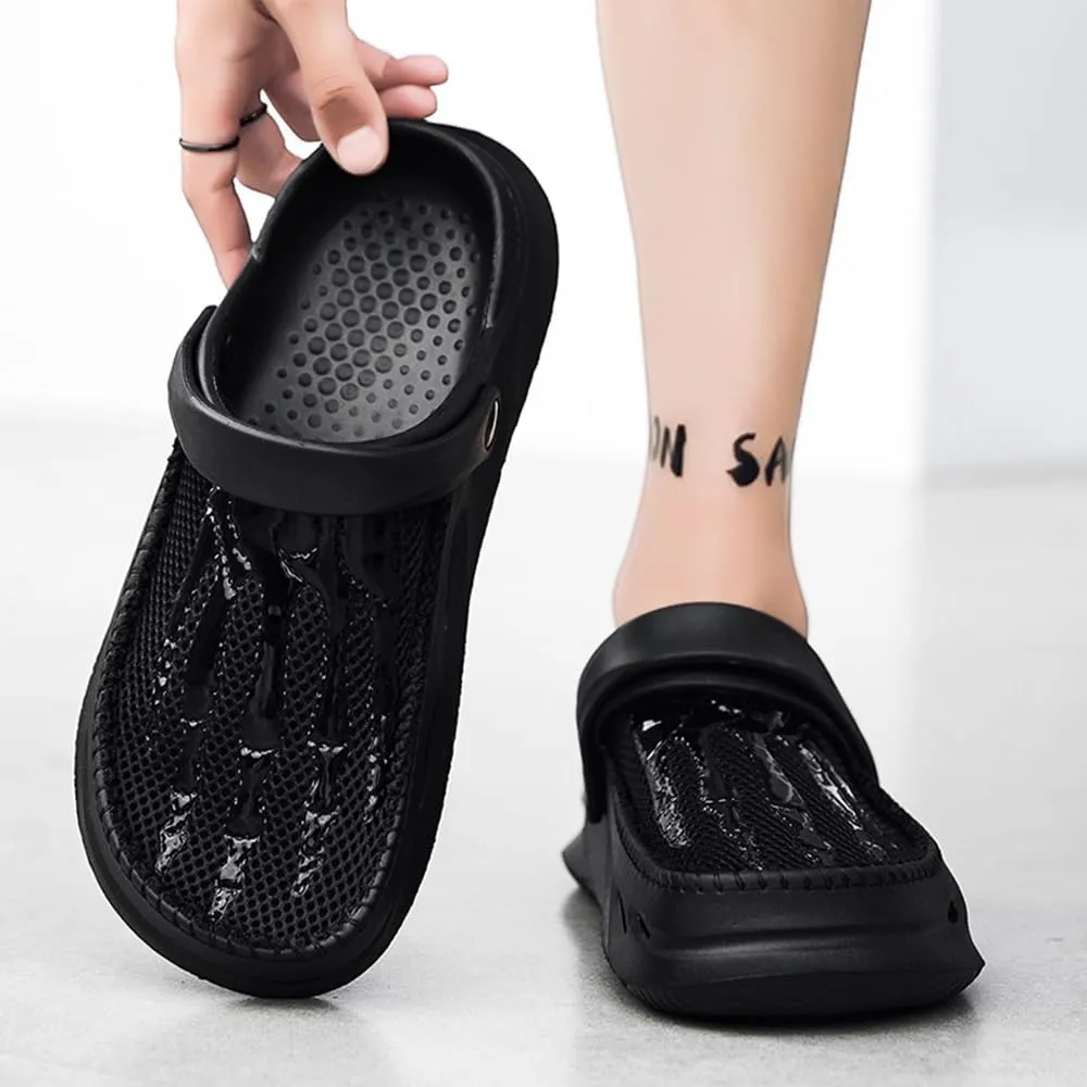 Men's Clogs Shoes Slippers Anti-Slip Beach Adjustable Back Strap Comfort Lightweight Quick Dry Sandals for Casual Outdoor