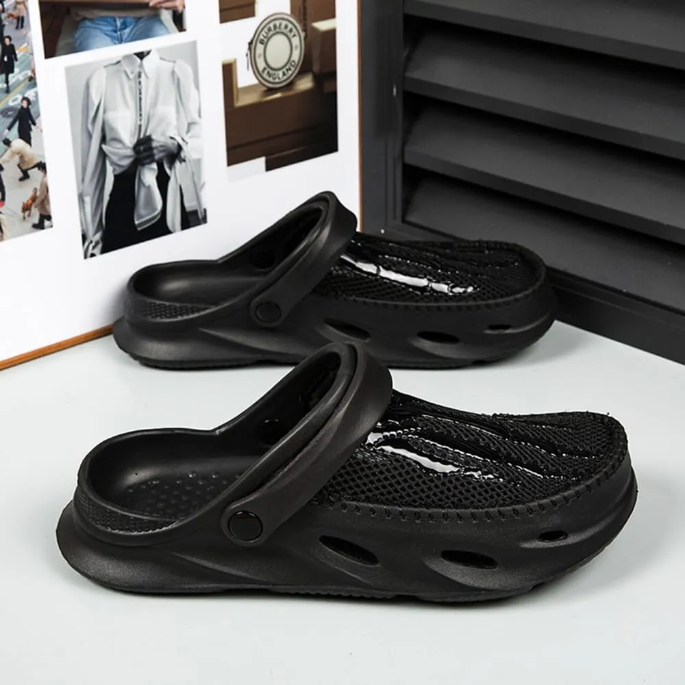 Men's Clogs Shoes Slippers Anti-Slip Beach Adjustable Back Strap Comfort Lightweight Quick Dry Sandals for Casual Outdoor