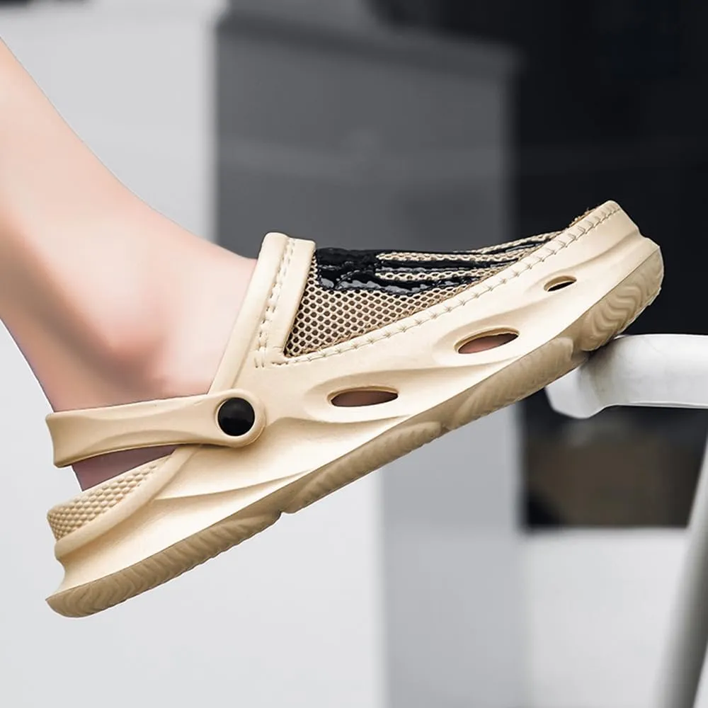 Men's Clogs Shoes Slippers Anti-Slip Beach Adjustable Back Strap Comfort Lightweight Quick Dry Sandals for Casual Outdoor