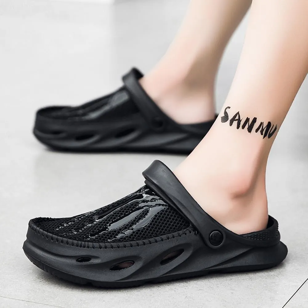 Men's Clogs Shoes Slippers Anti-Slip Beach Adjustable Back Strap Comfort Lightweight Quick Dry Sandals for Casual Outdoor
