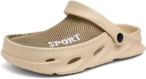 Men's Clogs Shoes Slippers Anti-Slip Beach Adjustable Back Strap Comfort Lightweight Quick Dry Sandals for Casual Outdoor