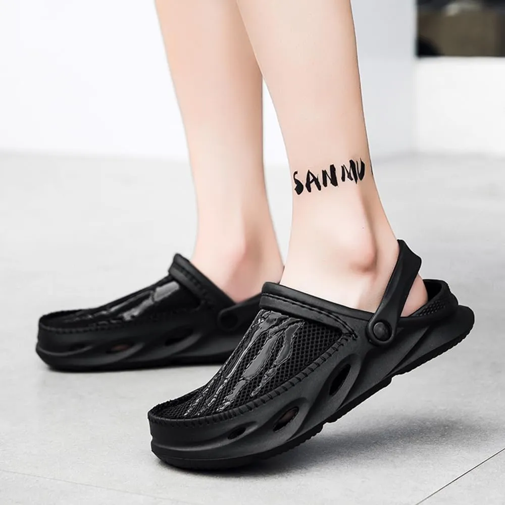 Men's Clogs Shoes Slippers Anti-Slip Beach Adjustable Back Strap Comfort Lightweight Quick Dry Sandals for Casual Outdoor
