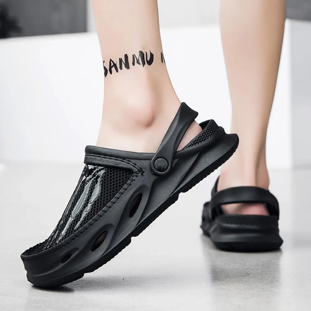 Men's Clogs Shoes Slippers Anti-Slip Beach Adjustable Back Strap Comfort Lightweight Quick Dry Sandals for Casual Outdoor