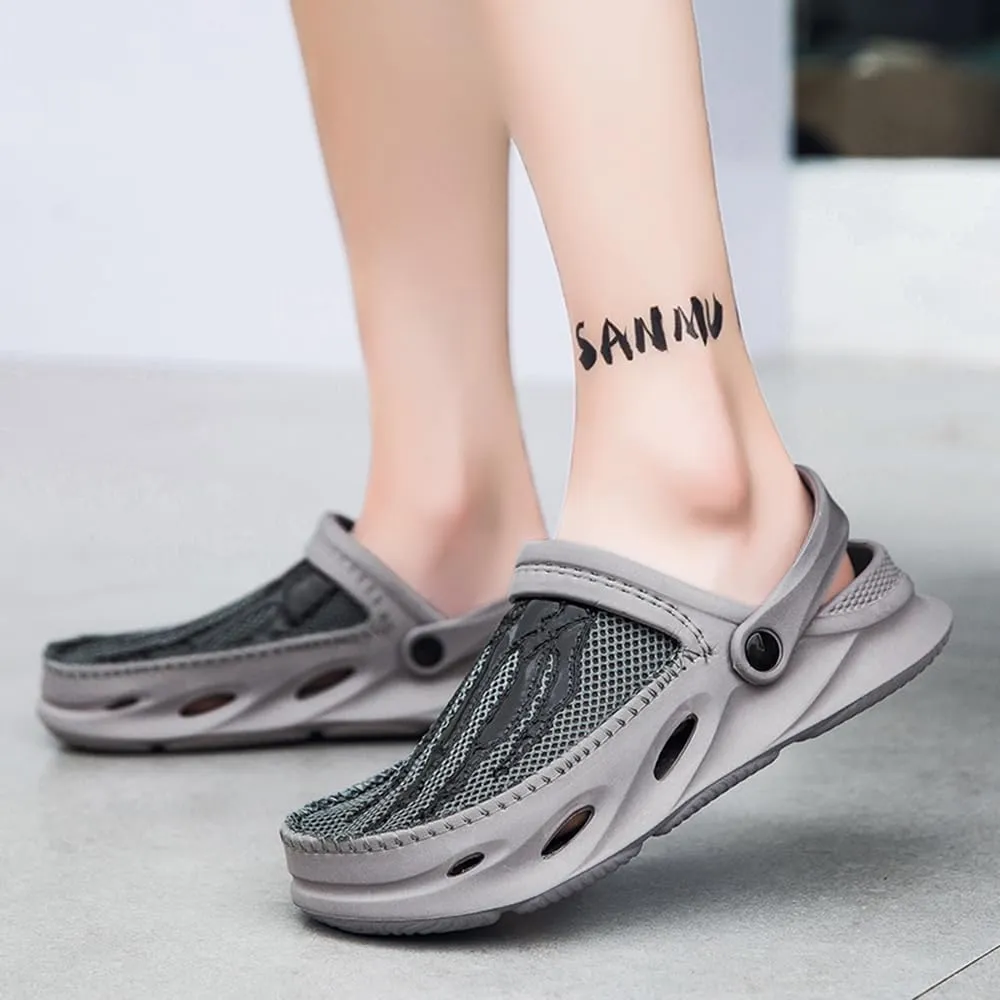 Men's Clogs Shoes Slippers Anti-Slip Beach Adjustable Back Strap Comfort Lightweight Quick Dry Sandals for Casual Outdoor