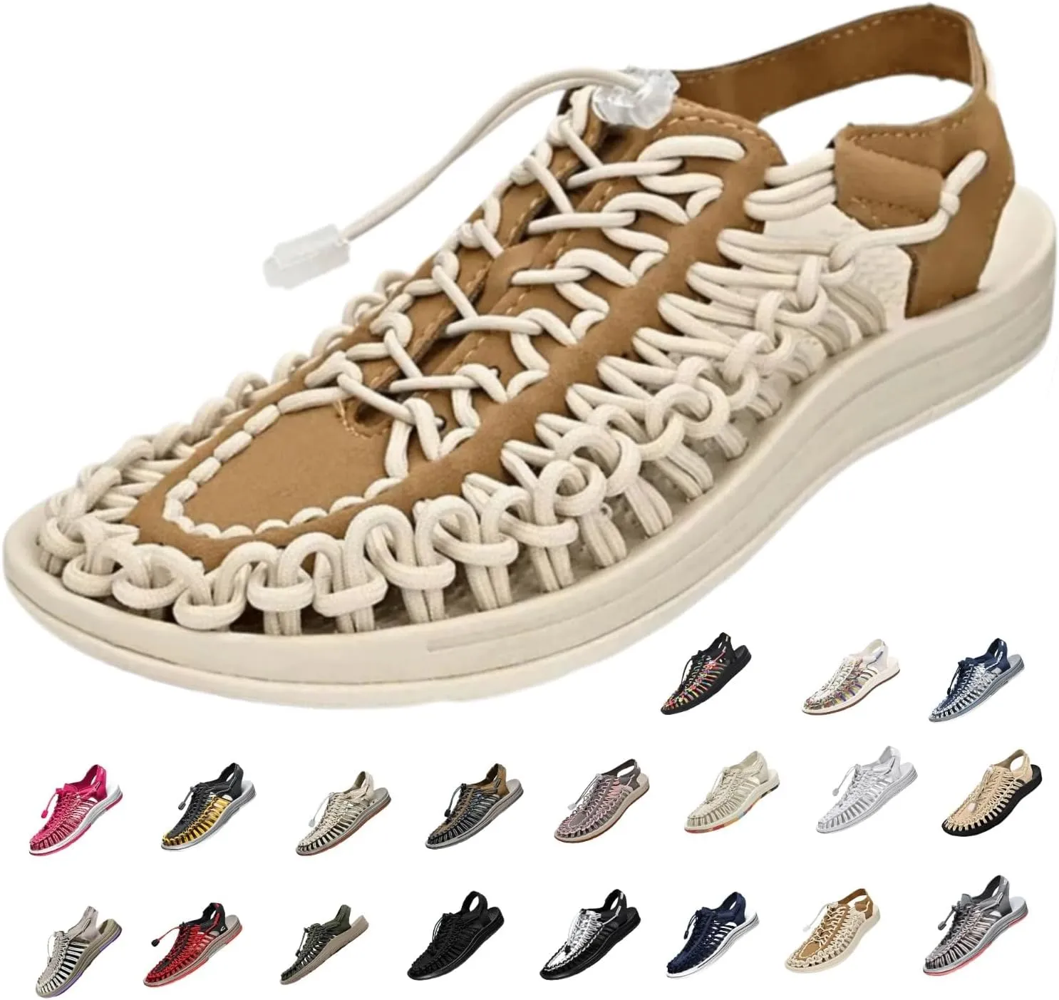 Men's Closed Toe Rope Sandals - Lightweight & Breathable for Beach, Hiking & Casual Wear