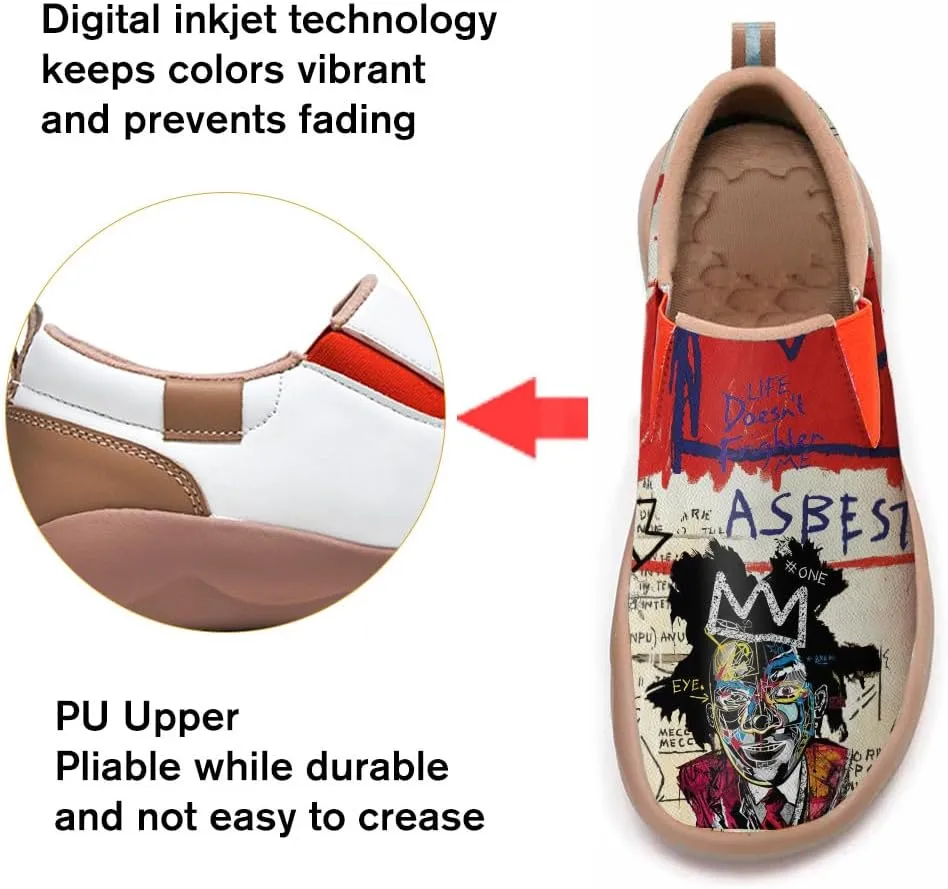 Men's Graffiti Shoes Slip On Casual Walking Travel Painted Loafers Lightweight Comfort Sneakers