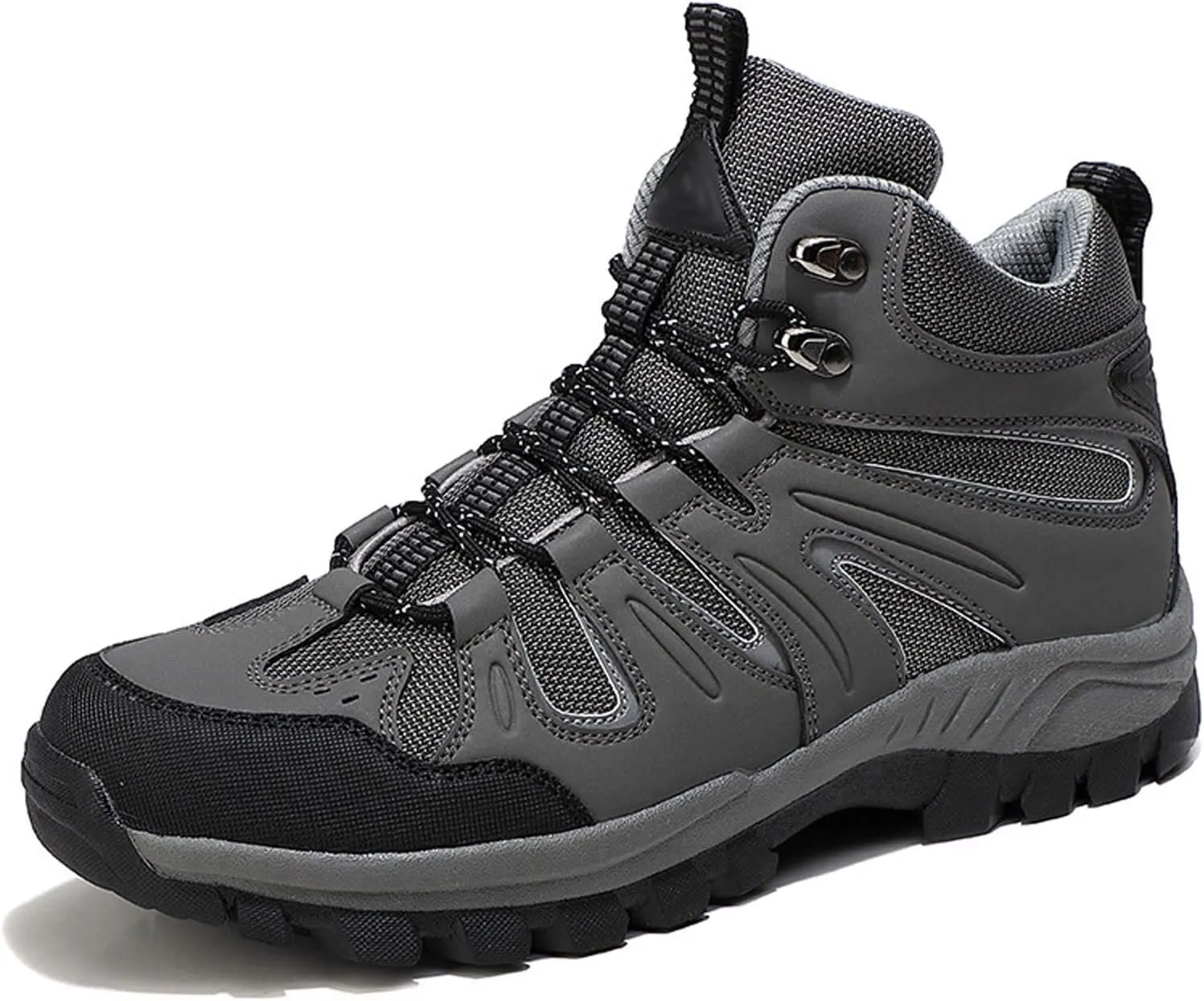 Men's Hiking Shoes, Outdoor, High-Top, Hiking, Traveling, Cross-Country, Running (Color : Gris, Size : 10.5)