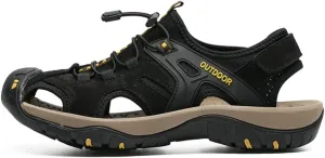 Men’s Hiking Trail Sandals: Outdoor Closed Toe Sport Shoes with Arch Support