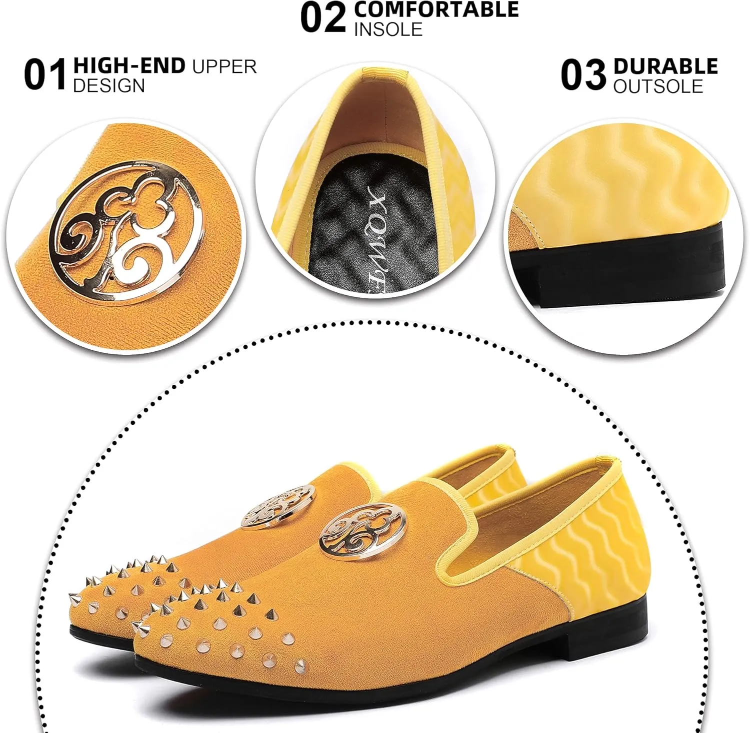 Mens Leopard Loafers Leather Embroidery Spiked Slip on Dress Shoes Slipper Luxury Fashion Penny Prom