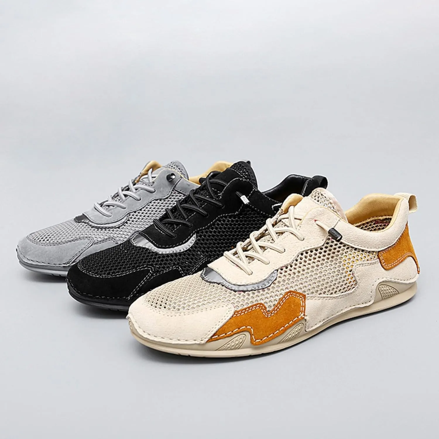Men's Lightweight Mesh Breathable Sneakers,Casual Lightweight Soft Sole Mesh Trail Shoes,Summer Outdoor Low Top Walking Shoes.