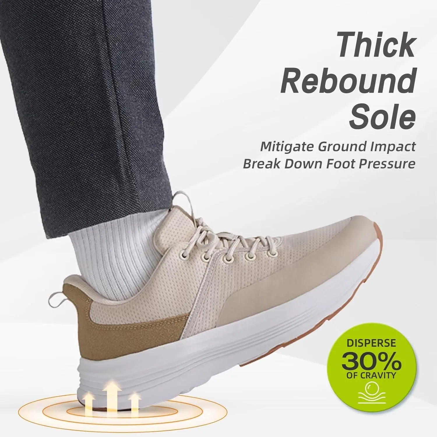 Men's Orthopedic Fashion Sneakers with Arch Support: Comfortable Plantar Fasciitis Walking Shoes, Orthotic High Arch Flat Feet Pain Relief Casual Work Tennis Athletic Sports Sneakers