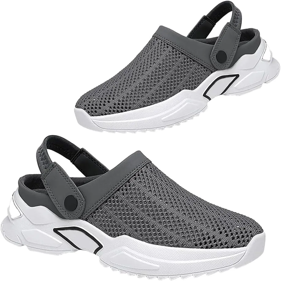 Men'S Orthopedic Hollow-Out Summer Sandals,Lightweight Trail Walking Sandals,Comfy Slip On Walking House Slippers Diabetic Home Garden Slides Shoes