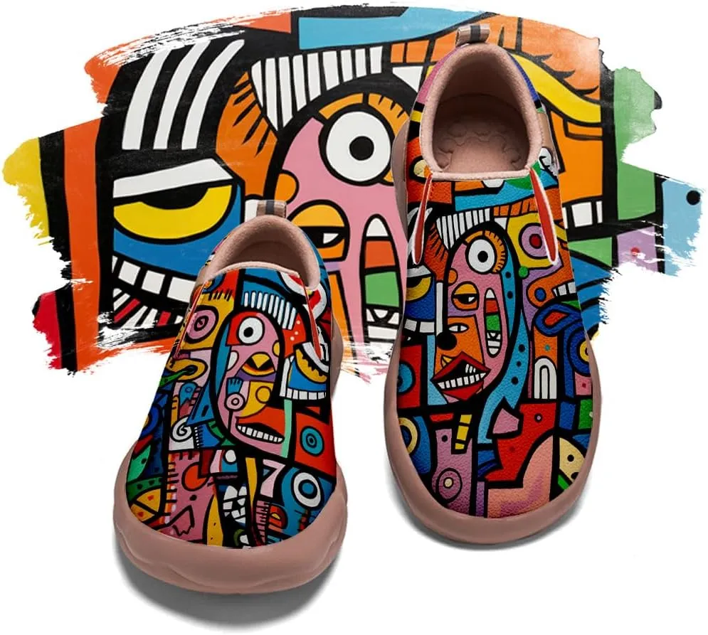 Mens Painted Travel Shoes Casual Loafers Walking Slip-Ons Comfortable Art Fashion Sneakers