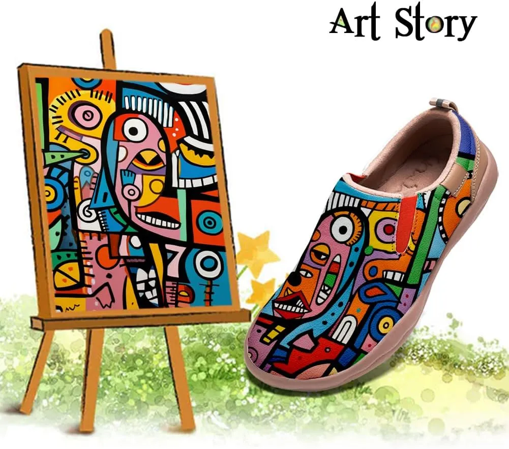 Mens Painted Travel Shoes Casual Loafers Walking Slip-Ons Comfortable Art Fashion Sneakers