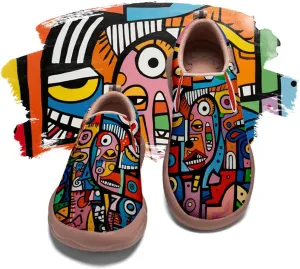 Mens Painted Travel Shoes Casual Loafers Walking Slip-Ons Comfortable Art Fashion Sneakers