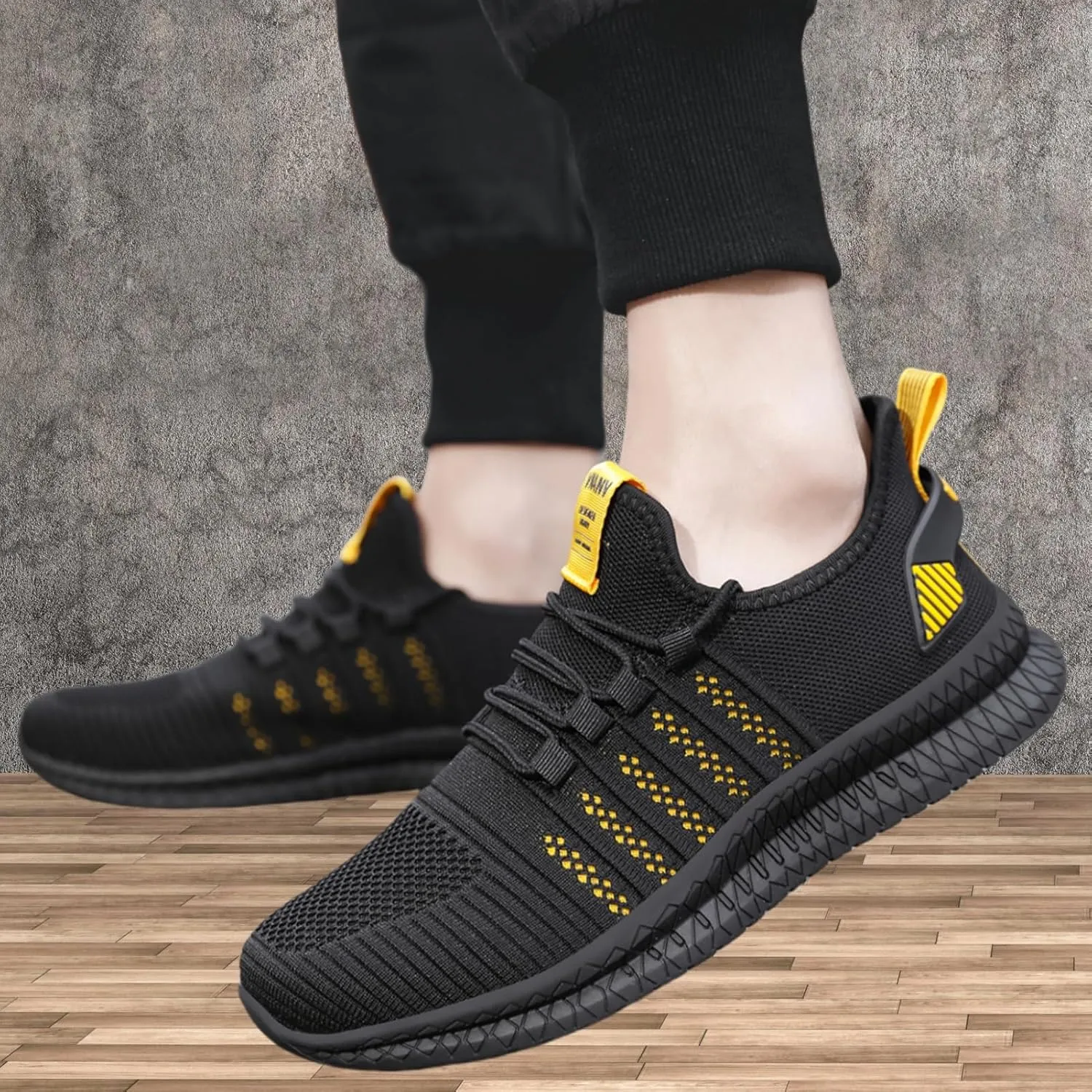 Men's Running Shoes - Lightweight Athletic Sneakers with Breathable Mesh, Non-Slip Sole for Gym, Walking, and Daily Wear - Available in Sizes 14-18
