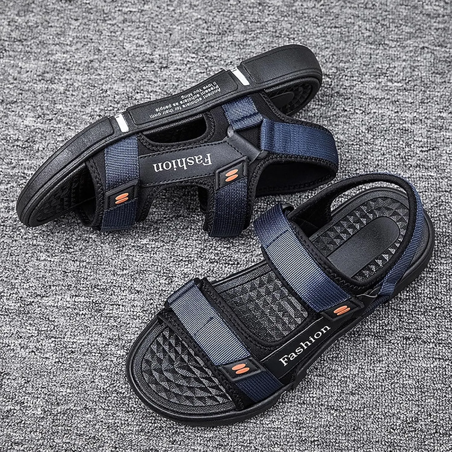 Men's Sandals With Adjustable Strap Non Slip Summer Beach Water Friendly Sandal Casual Thick Cushion Fisherman Sandal