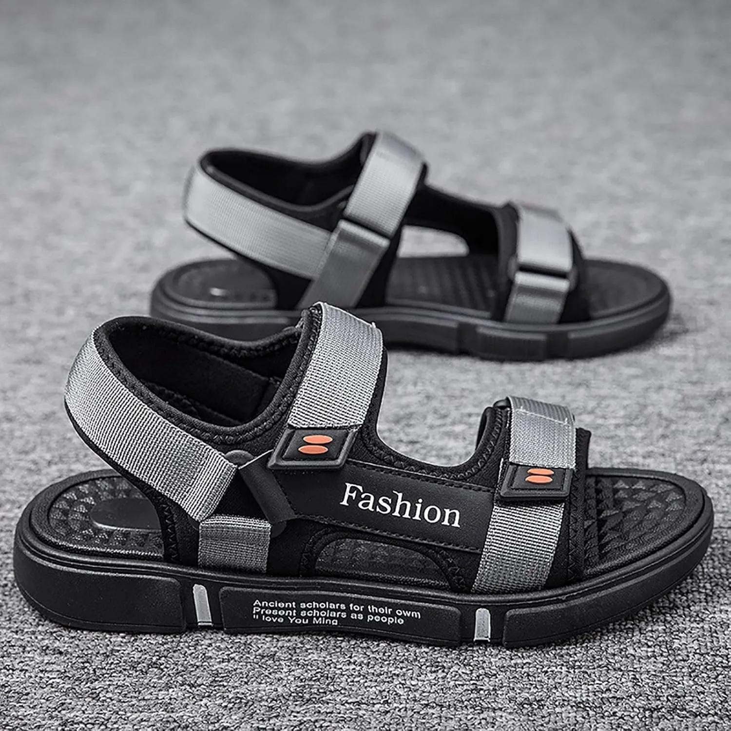 Men's Sandals With Adjustable Strap Non Slip Summer Beach Water Friendly Sandal Casual Thick Cushion Fisherman Sandal
