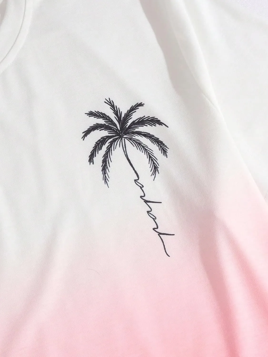 Men's Short Sets 2 Piece Outfits Tropical Graphic Tees and Shorts Sets Beach Vacation Outfits