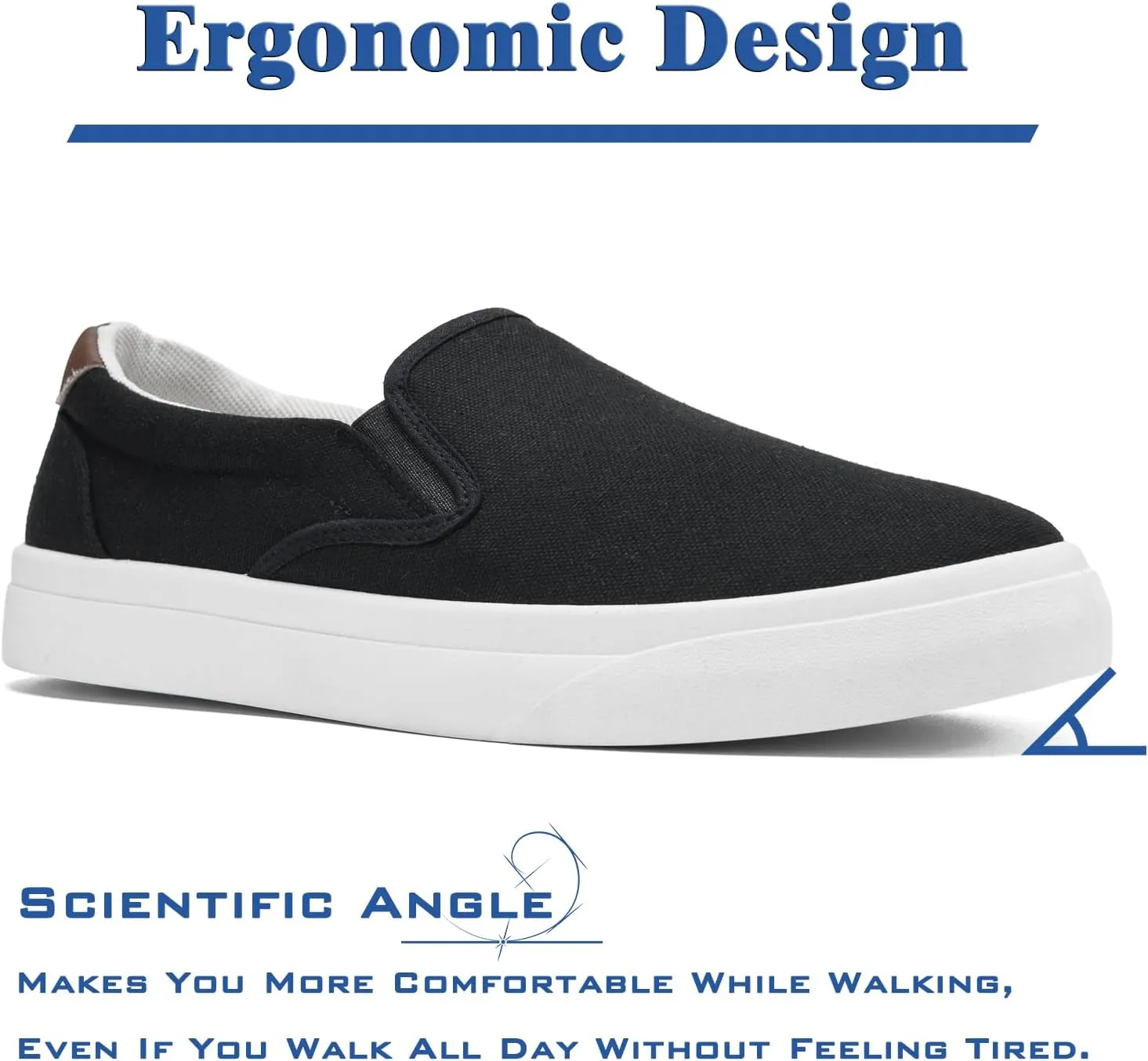Men's Slip On Loafers Classic Canvas Shoes Casual Comfortable Flat Leisure Vintage Breathable Lightweight Dress Walking Sneakers